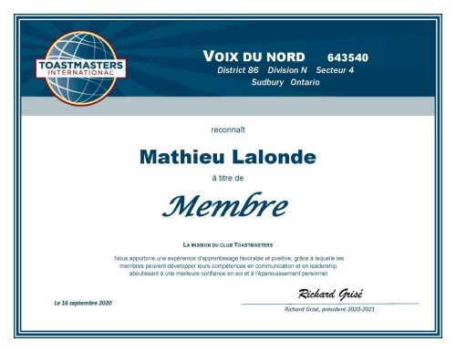 Certificat_nouveau membre Mathieu L 2020